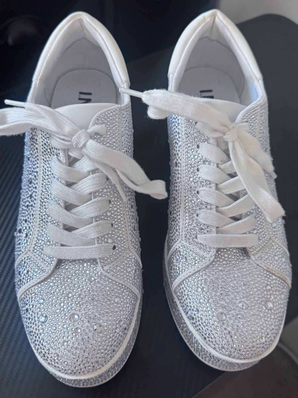 INC International Concepts Silver Crystal-Embellished Platform Sneaker - Picture 6 of 9